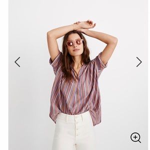 Madewell- button back courier shirt